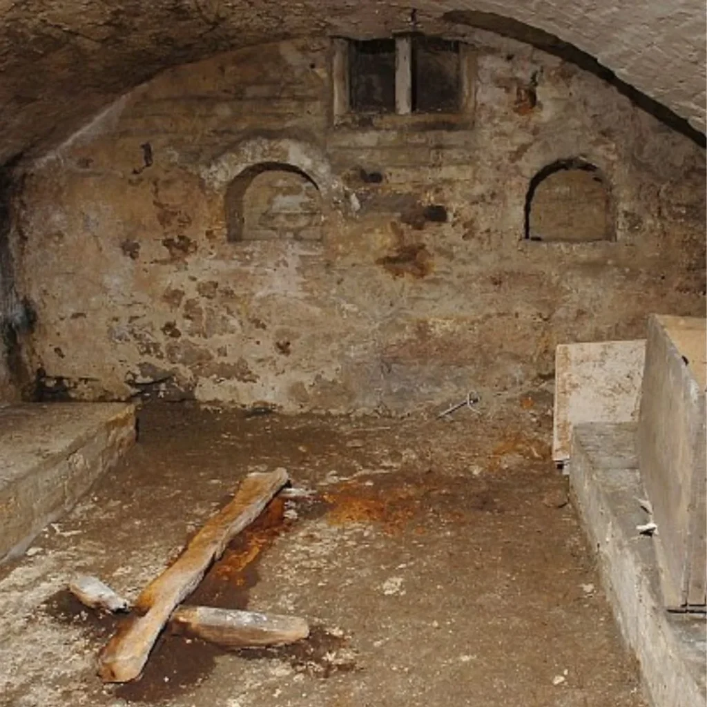 An early historical chapel interior used for worship by hidden Catholic ancestors.