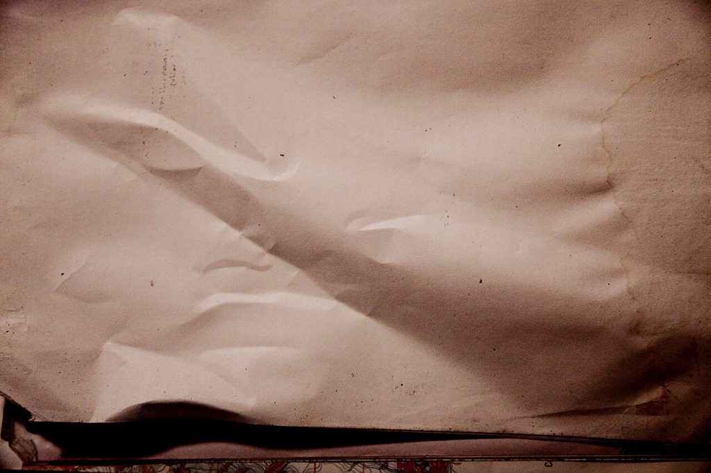 Delicate and heavily decayed vintage book pages representing a missing census volume.