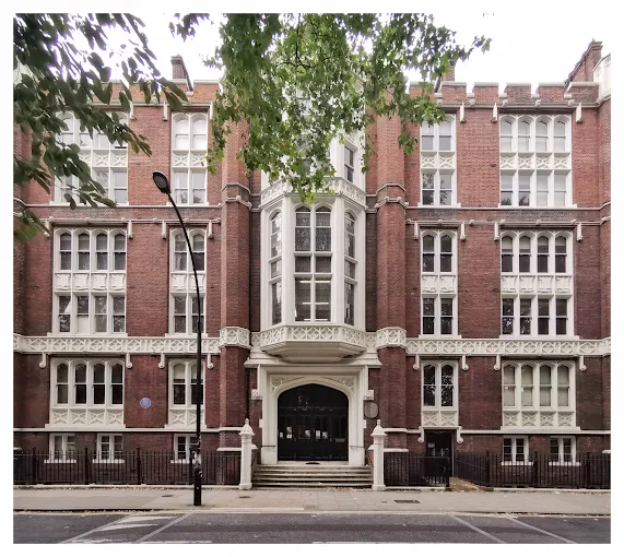 The historic library building in London used to register births of Protestant Dissenters.